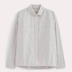 Everlane White and Black Boxy Button Down Shirt